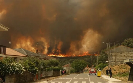 El incendio de Chandrexa de Queixa ya es el más grande de la historia de Galicia
