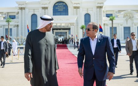 El presidente de Emiratos concluye su visita fraternal a Egipto y parte de El Alamein
