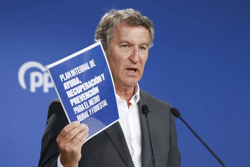 Feijóo propone un plan contra incendios que incluya un «registro nacional de pirómanos»