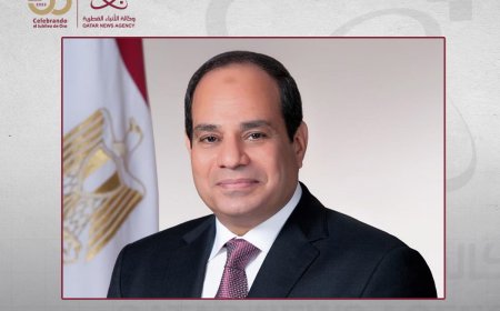 El presidente de Egipto llega a Doha