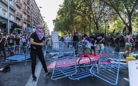 La Policía identificó a nueve condenados por kale borroka en Callao y a varios yihadistas durante el tumulto de la Vuelta