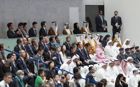 El príncipe heredero de Abu Dabi asiste a las celebraciones del Día de Emiratos en la Expo 2025 de Osaka