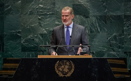 Felipe VI defiende la labor de la ONU ante las críticas y exige detener la «masacre» en Gaza