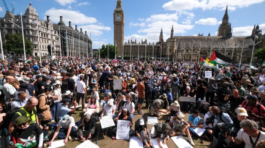 Multitudinaria manifestación en París condena crímenes de Israel en Gaza