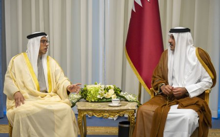 Mansour bin Zayed se reúne con el emir de Qatar en Sharm el Sheij