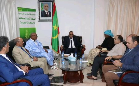 El presidente de la Alta Autoridad de la Prensa y el Audiovisual de Mauritania recibe a la delegación de la Fundación “Mensaje de Paz”