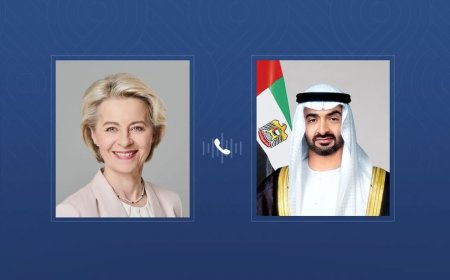 El presidente de EAU y la presidenta de la Comisión Europea abordan la cooperación y el inicio formal de las negociaciones para una asociación estratégica
