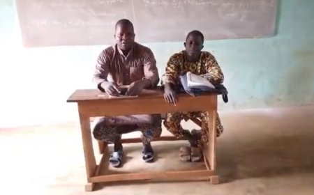 Con video e imágenes… Clase educativa en una escuela de la República de Benín para explicar el artículo del profesor Ali Muhammad Al-Sharafaa: