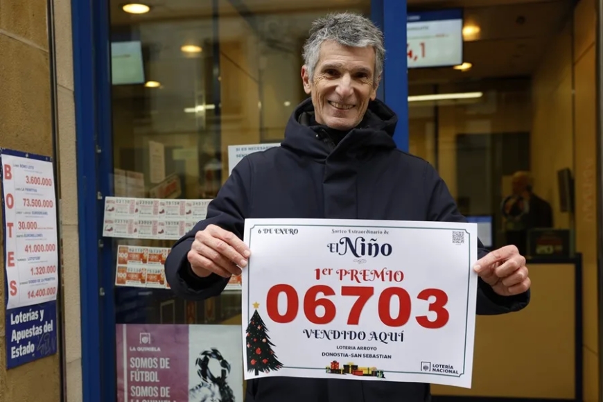 El 6.703, primer premio del Niño, reparte millones por todo el país el Día de Reyes
