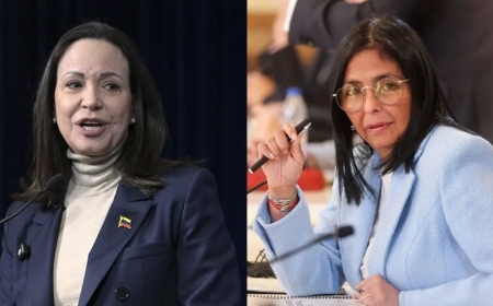 Delcy Rodríguez dice que María Corina Machado tendrá que «responder ante Venezuela» si regresa al país