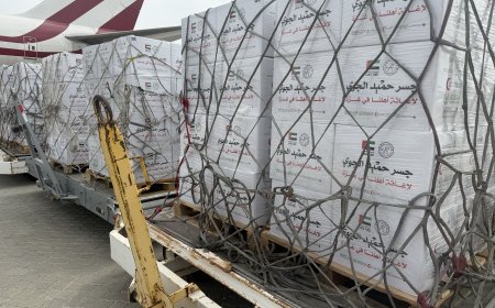 Los EAU envían 100 toneladas de ayuda alimentaria a Gaza a través del puente aéreo Humaid